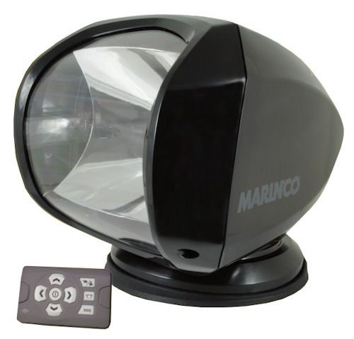 Dálkově ovládané světlo Marinco Spot light, černá 12/24V, 100W
