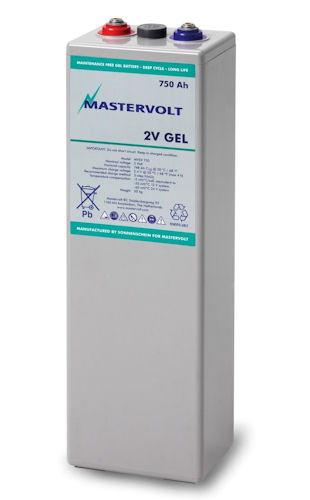  Gelová trakční baterie Mastervolt MVSV 2/750 (gel) 