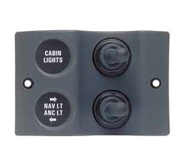 BEP 2 Way Water Proof Switch Panel with ON, OFF, ON switches 